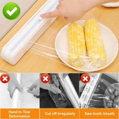 DISPENSER PER PELLICOLA TRASPARENTE ALIMENTI O CARTA ALLUMINIO CON TAGLIERINO