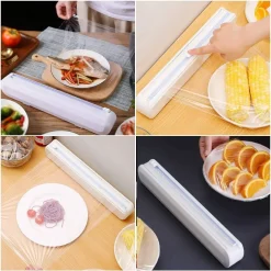 DISPENSER PER PELLICOLA TRASPARENTE ALIMENTI O CARTA ALLUMINIO CON TAGLIERINO