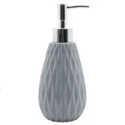 DISPENSER PER SAPONE LIQUIDO GRIGIO LAVORATO ACCESSORI PER ARREDO BAGNO 79950