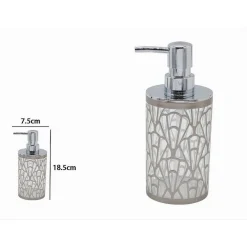 DISPENSER PER SAPONE LIQUIDO ARGENTO CONTEMPORANEO DOSATORE ARREDO BAGNO 59100
