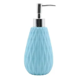 DISPENSER PER SAPONE LIQUIDO AZZURRO LAVORATO ACCESSORI PER ARREDO BAGNO 79942