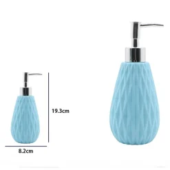 DISPENSER PER SAPONE LIQUIDO AZZURRO LAVORATO ACCESSORI PER ARREDO BAGNO 79942