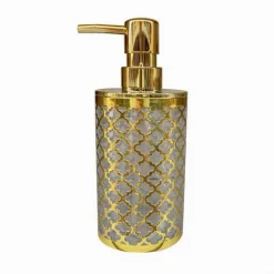 DISPENSER PER SAPONE LIQUIDO ACCESSORIO BAGNO ORO STILE BAROCCO DOSATORE 59103