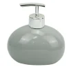 DISPENSER PER SAPONE LIQUIDO CERAMICA GRIGIO DOSATORE MODERNO ARREDO BAGNO 79252