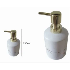 DISPENSER PER SAPONE LIQUIDO ACCESSORI ARREDO BAGNO DOSATORE EFFETTO MARMO 59885