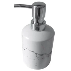 DISPENSER PER SAPONE LIQUIDO ACCESSORI BAGNO DOSATORE ARREDO EFFETTO MARMO 59888