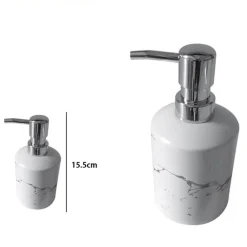 DISPENSER PER SAPONE LIQUIDO ACCESSORI BAGNO DOSATORE ARREDO EFFETTO MARMO 59888