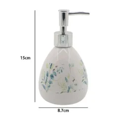 DISPENSER PORTA SAPONE LIQUIDO FIORI FOGLIE PORTASAPONE ACCESSORIO BAGNO 87049