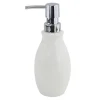 DISPENSER PORTA SAPONE LIQUIDO IN ABS BIANCO PELLE ARREDO DA BAGNO ELEGANTE 87786