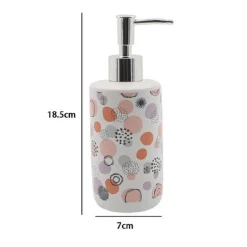 DISPENSER PORTA SAPONE LIQUIDO SFERE ASTRATTE MULTICOLORE PER ARREDO BAGNO 87077