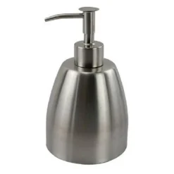 DISPENSER PORTA SAPONE LIQUIDO PORTASAPONE IN METALLO SATINATO ELEGANTE 69457