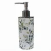 DISPENSER PORTA SAPONE LIQUIDO FIORI FOGLIE ACCESSORIO PER ARREDO BAGNO 87053