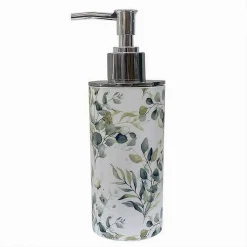 DISPENSER PORTA SAPONE LIQUIDO FIORI FOGLIE ACCESSORIO PER ARREDO BAGNO 87053