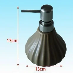 DISPENSER PORTA SAPONE LIQUIDO PORTASAPONE RIGATO ARREDO BAGNO ELEGANTE 52414A