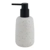 DISPENSER PORTA SAPONE LIQUIDO IN CERAMICA BIANCO EFFETTO PIETRA GRANITO BAGNO 87805