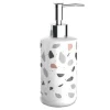 DISPENSER PORTA SAPONE LIQUIDO GRANIGLIA BIANCO MULTICOLORE ARREDO BAGNO 69834