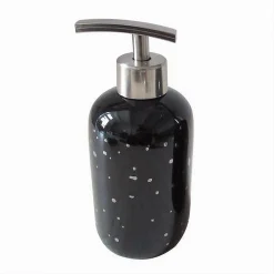 DISPENSER PORTA SAPONE LIQUIDO NERO MACCHIATO ARGENTO BAGNO MODERNO ARREDO 59930