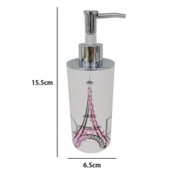 DISPENSER PORTA SAPONE LIQUIDO SCRITTA PARIS ACCESSORIO ARREDO PER BAGNO 87039