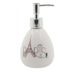 DISPENSER PORTA SAPONE LIQUIDO SCRITTA PARIS PORTASAPONE ACCESSORIO BAGNO 87035