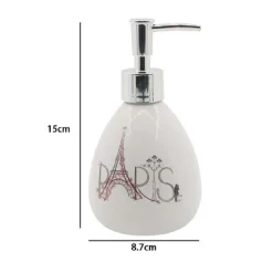 DISPENSER PORTA SAPONE LIQUIDO SCRITTA PARIS PORTASAPONE ACCESSORIO BAGNO 87035