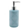 DISPENSER PORTASAPONE LIQUIDO AZZURRO CON MAIOLICHE ARREDO ACCESSORI BAGNO 87021