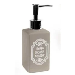 DISPENSER PORTASAPONE LIQUIDO DOSATORE BAGNO 6X18CM CERAMICA VINTAGE HOME 749544