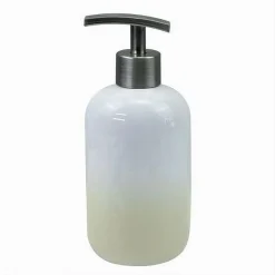 DISPENSER PORTASAPONE LIQUIDO BIANCO GIALLO ACCESSORI BAGNO MODERNO ARREDO 59902