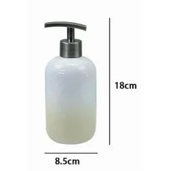 DISPENSER PORTASAPONE LIQUIDO BIANCO GIALLO ACCESSORI BAGNO MODERNO ARREDO 59902
