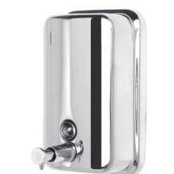 DISPENSER SAPONE LIQUIDO 500ML MONTAGGIO A PARETE ACCIAIO LAVA MANI
