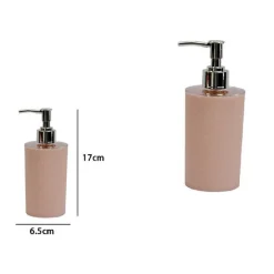 DISPENSER SAPONE LIQUIDO BAGNO PER LAVANDINO ROSA ACCESSORI ARREDO BAGNO 79781