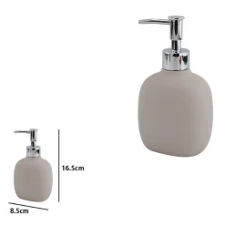 DISPENSER SAPONE LIQUIDO TORTORA IN ABS CON POMPA CROMO PER BAGNO ACCESSORIO 87813