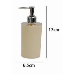 DISPENSER SAPONE LIQUIDO BAGNO PER LAVANDINO BEIGE ACCESSORI ARREDO BAGNO 79789