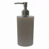 DISPENSER SAPONE LIQUIDO LAVANDINO BEIGE RIGATO ACCESSORI PER ARREDO BAGNO 79165