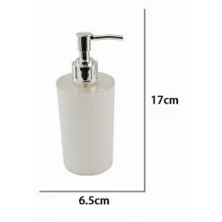 DISPENSER SAPONE LIQUIDO LAVANDINO BIANCO LAVORATO ACCESSORIO ARREDO BAGNO 10434