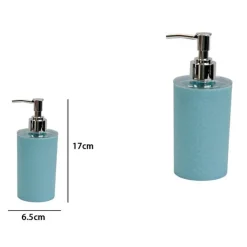 DISPENSER SAPONE LIQUIDO LAVANDINO AZZURRO LAVORATO ACCESSORI ARREDO BAGNO 79793
