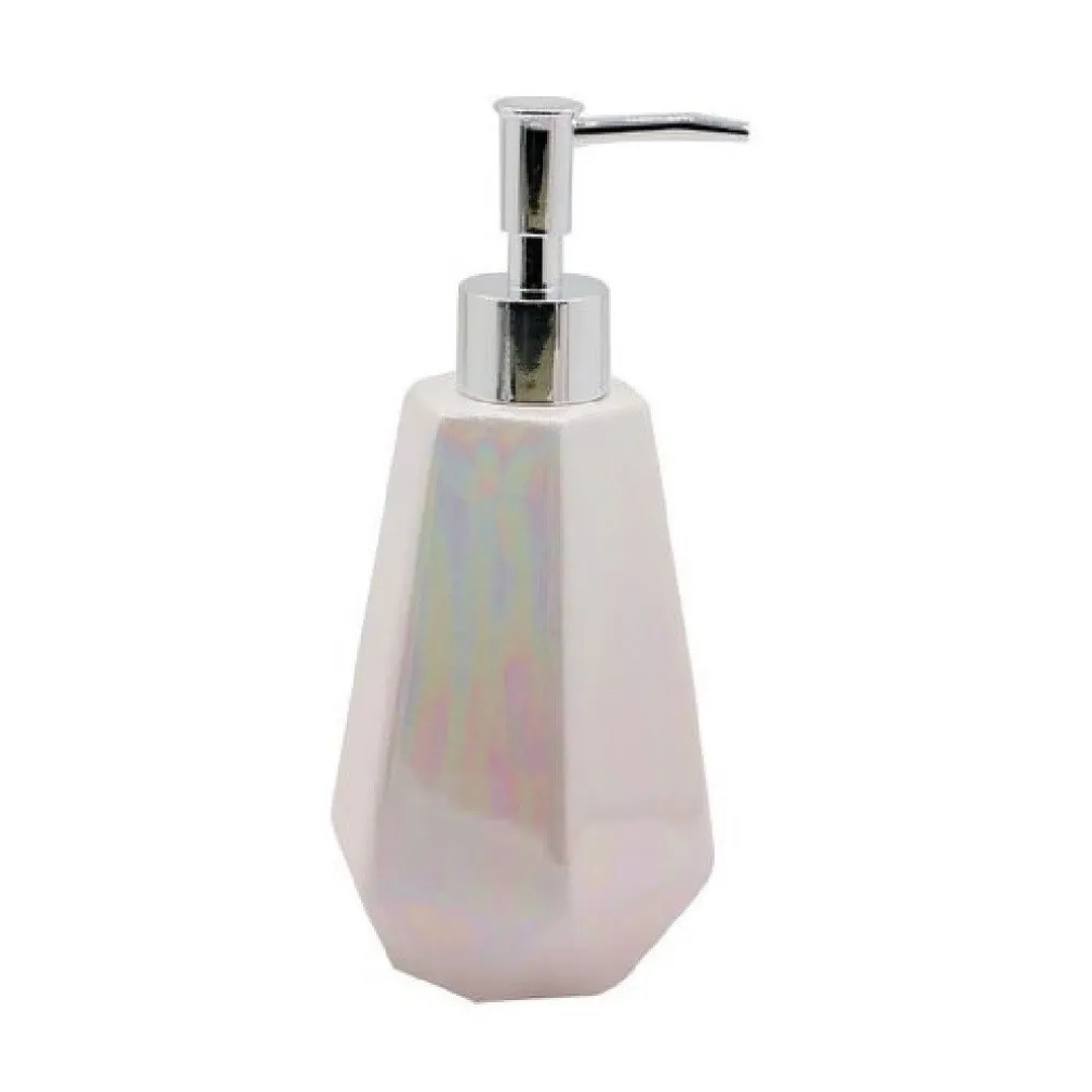 DISPENSER SAPONE LIQUIDO ESAGONALE EFFETTO VISIVO ACCESSORI ARREDO BAGNO 79939