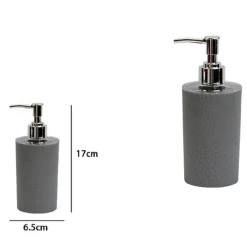 DISPENSER SAPONE LIQUIDO BAGNO PER LAVANDINO GRIGIO ACCESSORI ARREDO BAGNO 79797