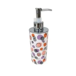 DISPENSER SAPONE LIQUIDO ACCESSORIO BAGNO SFERE ASTRATTE DOSATORE PORTASAPONE 87081