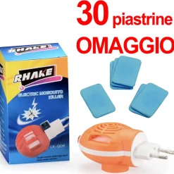 DISPOSITIVO ELETTRICO ANTI ZANZARE CON PIASTRINE OMAGGIO INTERRUTTORE SPINA 10A