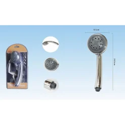 DOCCETTA A TELEFONO SOFFIONE DOCCIA BAGNO MULTIGETTO REGOLABILE 9.5X24.5CM 52043