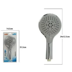 DOCCETTA BAGNO 24X12.5CM DOCCINO SOFFIONE DOCCIA CORNETTA ROTONDO MODERNO 69345