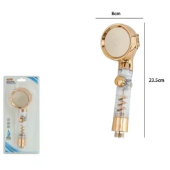 DOCCETTA CON PULSANTE STOP MULTIGETTO DOCCIA BAGNO SOFFIONE VENTOLA A SPIRALE 87533