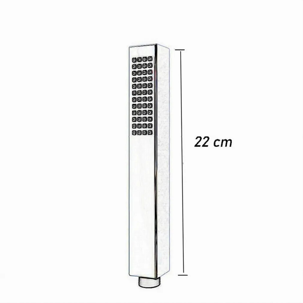 DOCCETTA DOCCINO QUADRATO SLIM ULTRA MODERNO SOFFIONE DOCCIA BAGNO VASCA 87477