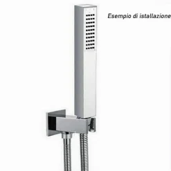 DOCCETTA DOCCINO QUADRATO SLIM ULTRA MODERNO SOFFIONE DOCCIA BAGNO VASCA 87477