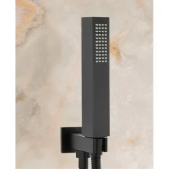 DOCCETTA DOCCINO QUADRATO SLIM ULTRA MODERNO NERO SOFFIONE DOCCIA BAGNO VASCA 87478