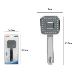 DOCCETTA DOCCINO SOFFIONE DOCCIA BAGNO 9X23.5 CM CORNETTA QUADRATA MODERNO 59166