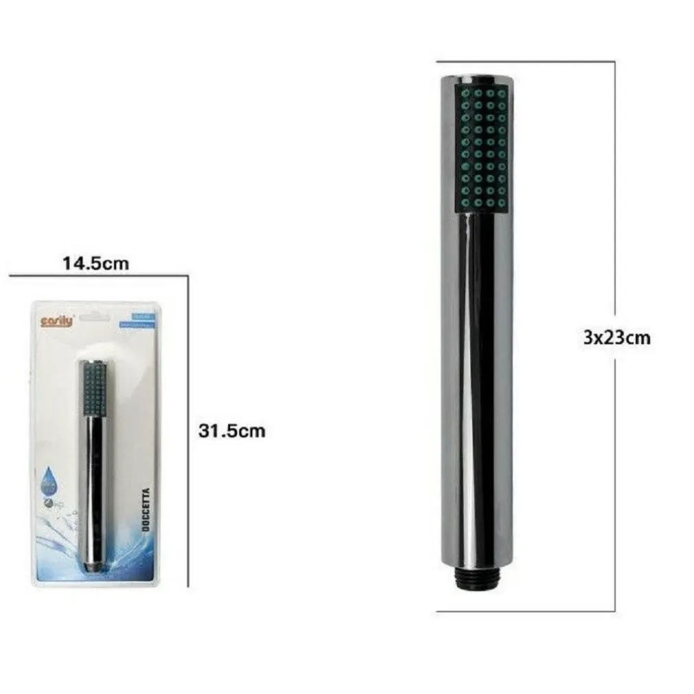 DOCCETTA DOCCINO SOFFIONE DOCCIA BAGNO CORNETTA MODERNA STONDATA 3 X 23 CM 69085