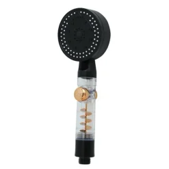 DOCCETTA MULTIGETTO SOFFIONE DOCCIA BAGNO CON PULSANTE STOP VENTOLA A SPIRALE 87529