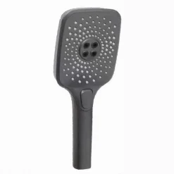 DOCCETTA REGOLABILE CON PULSANTE TESTA GRANDE DOCCIA QUADRATA BAGNO 12X25CM 87130