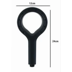 DOCCETTA REGOLABILE DOCCINO SOFFIONE DOCCIA BAGNO CORNETTA MODERNO NERO 87515